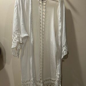 Shyanne White Crochet Detail Top